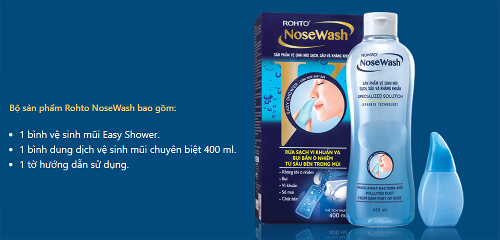 Dung dịch rửa mũi tiện dụng Rohto NoseWash (Bình thay thế) 400ml