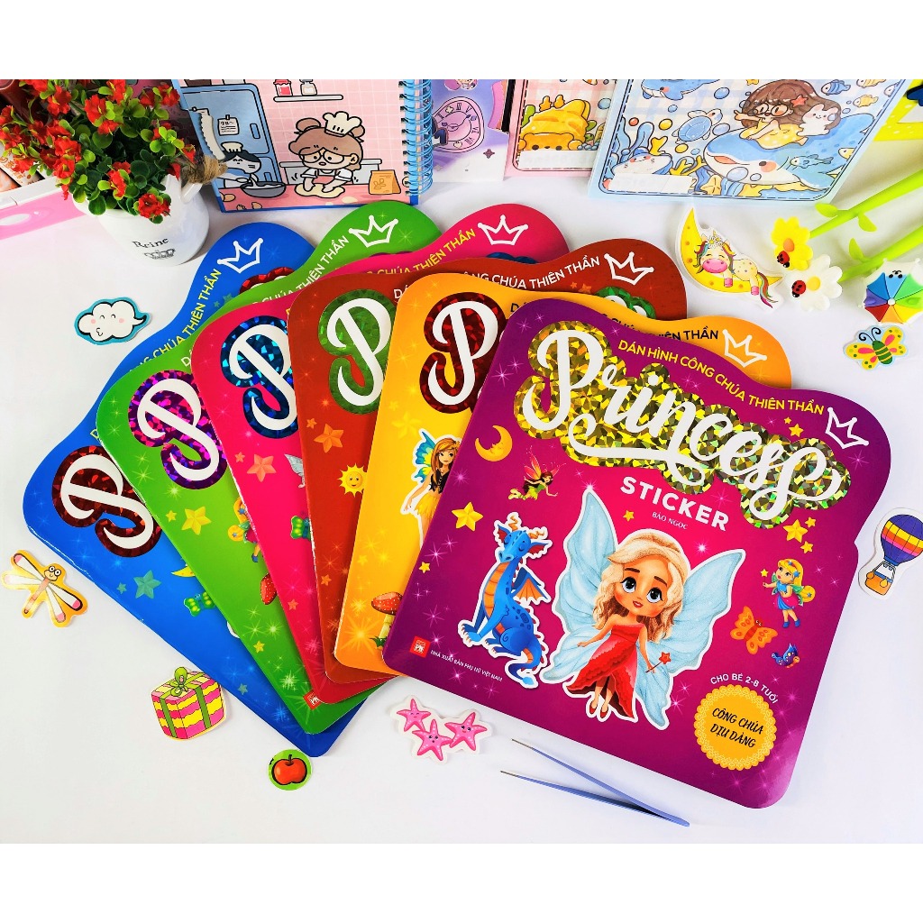 Sách - Dán hình Công Chúa Thiên Thần - Princess Sticker - Ndbooks