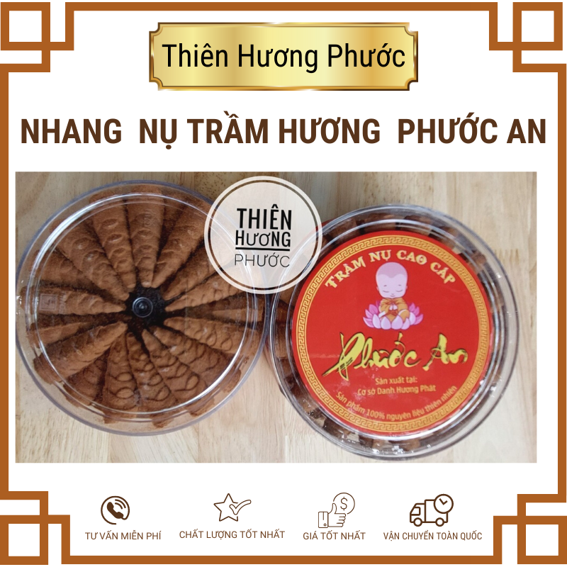 Nhang nụ trầm hương Nhã Tâm hộp tròn an toàn cho sức khoẻ người tiêu dùng và thân thiện với môi trường