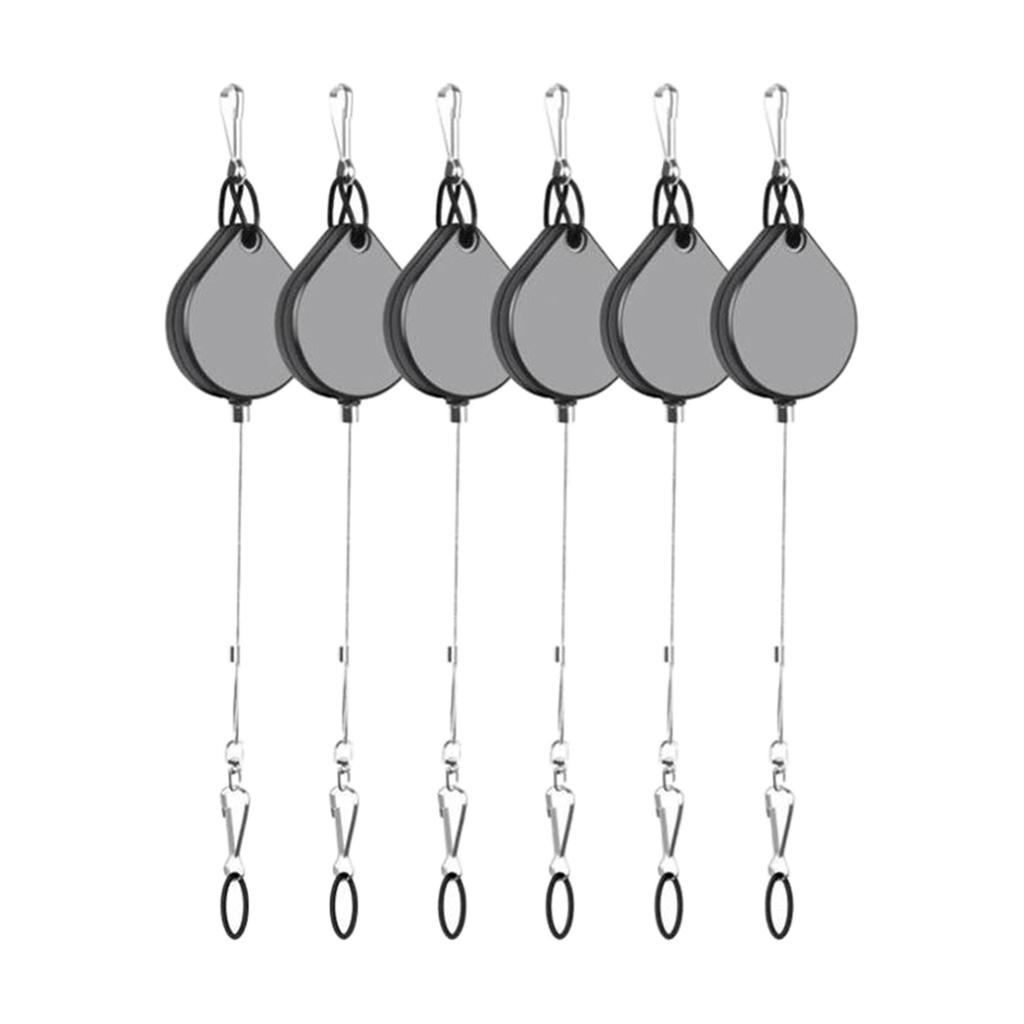 6 Pieces VR Cable Management Ceiling Pulley System Silent Retractable Design