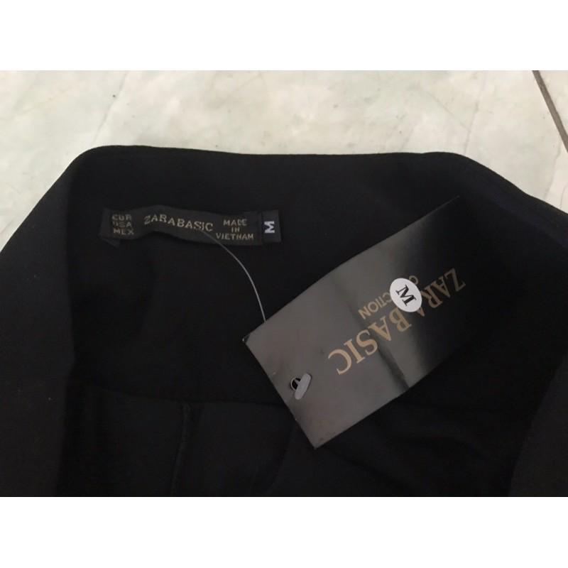Chân váy xoè dập li đen size M có quần lót trong