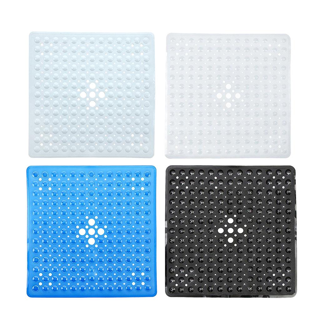 Non Slip Bath Tub and Shower Mat with Suction Cups 54x54cm Transparent