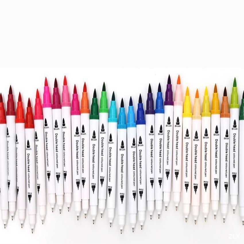 Bút dual brush pen fineliner Bút lông kim 2 đầu dùng để vẽ, tô màu, viết calligraphy lẻ 1 bút phụ kiện văn phòng phẩm