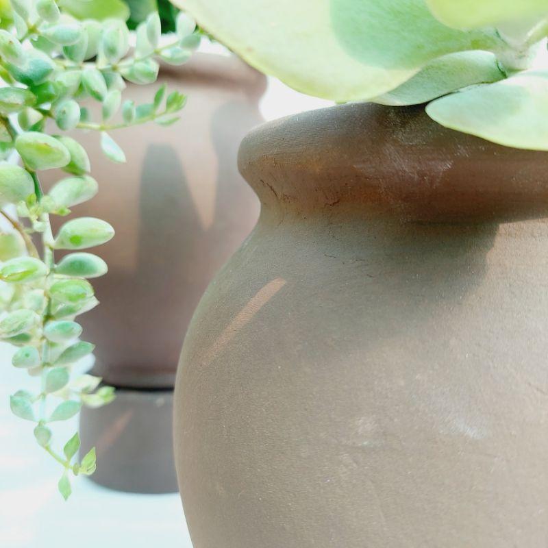 Chậu đất nung Bình Dương - Chum cao, miệng chậu 14cm, chiều cao 20cm