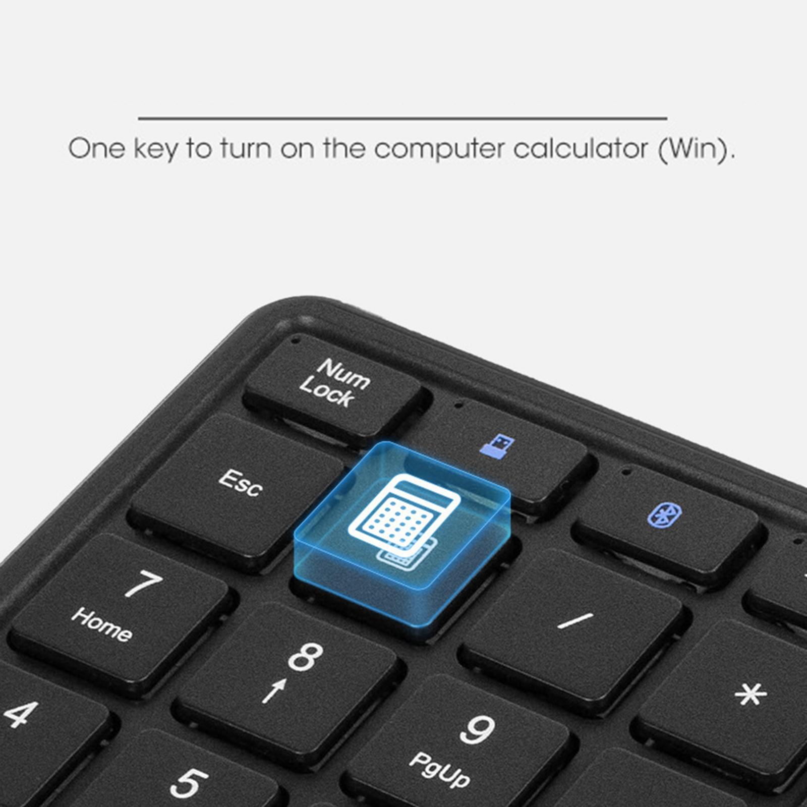 Wireless Numeric Keypad 2.4 GHz Bluetooth Mini with Touchpad 2.4G USB Receiver Numpad for Tablet