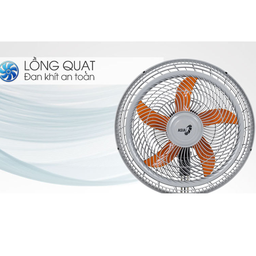 Quạt lửng Asia vina Turbo One 55W VY618890-màu xanh, VY618790-màu xám - Hàng chính hãng