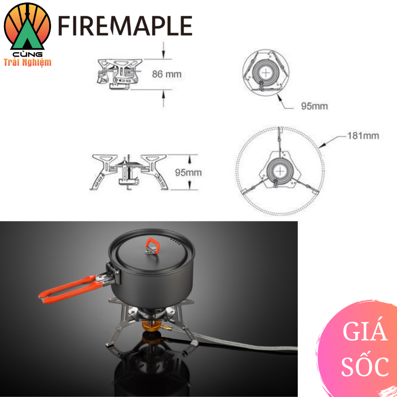 Bếp Gas FMS-121 Dã Ngoại Fire Maple Nhỏ Gọn Chuyên Dụng Cho Du Lịch, Dã Ngoại Cắm Trại Ngoài Trời