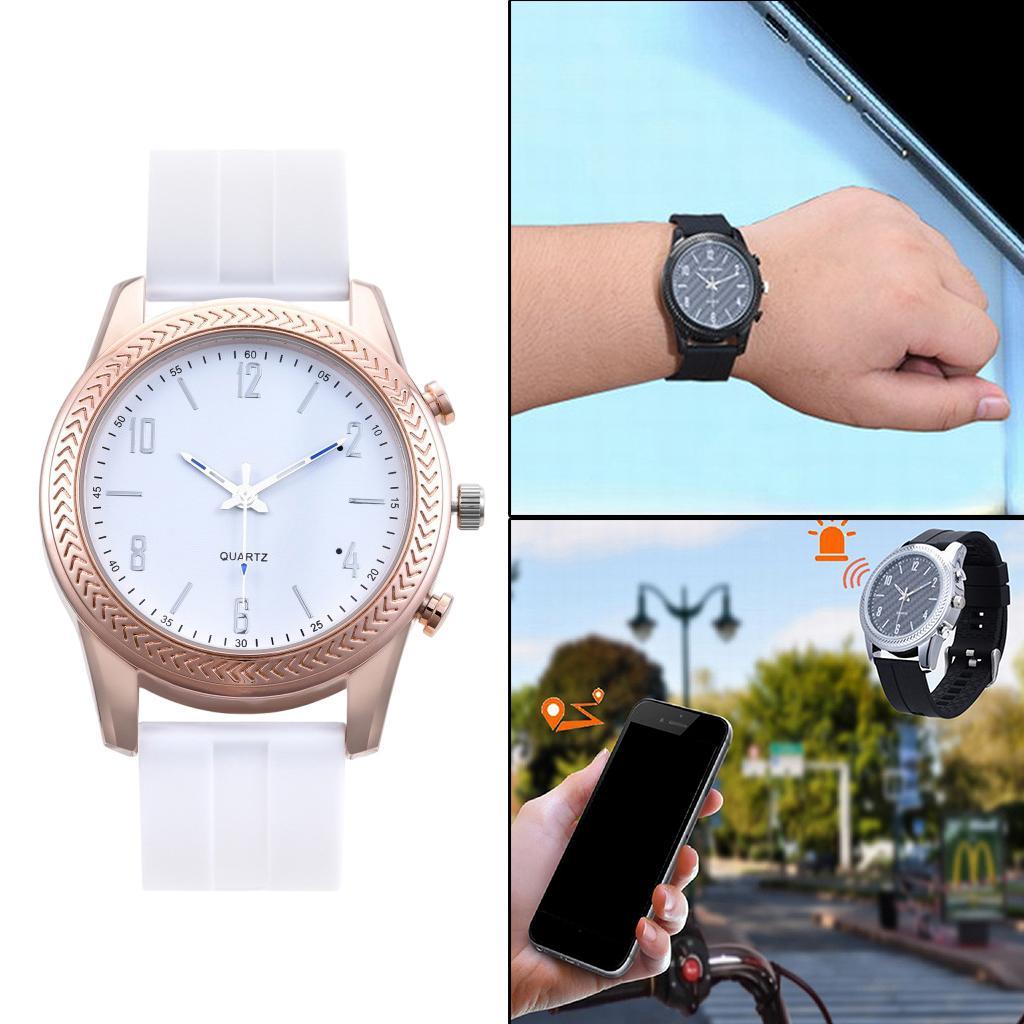 Quartz Bluetooth Speaker Pointer Watch Loudspeaker Waterproof White