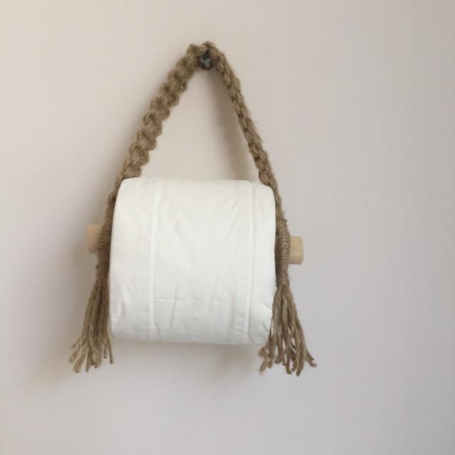 Giá treo giấy vệ sinh - Sản phẩm làm handmade từ dây thừng - Ảnh thật