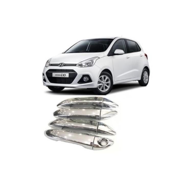 BỘ ỐP TAY, HÕM CỬA MẠ CROM DÀNH CHO XE HYUNDAI i10-2019