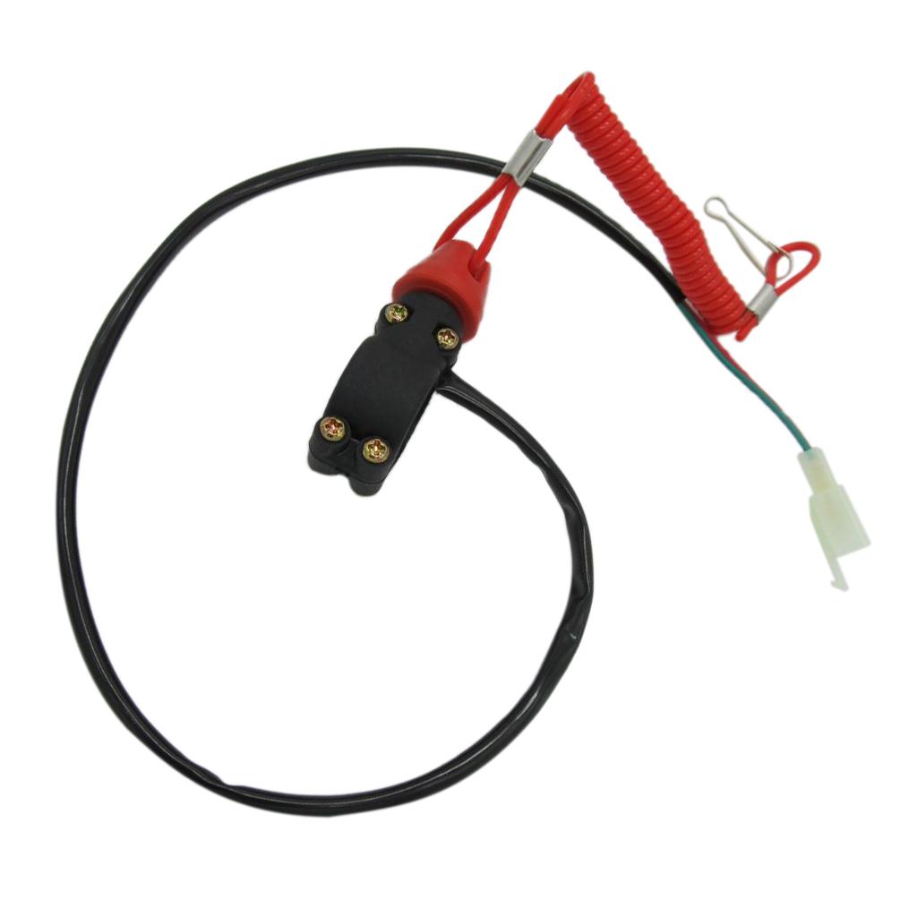 ATV Bikes Boats Outboard Engine Kill Stop Switch with Safety Tether Lanyard