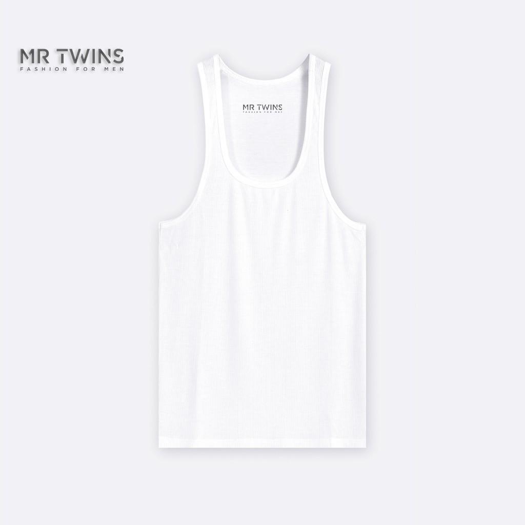 Áo Thun Ba Lỗ Nam Màu Đen/Trắng 100% Cotton Thương Hiệu Mr Twins