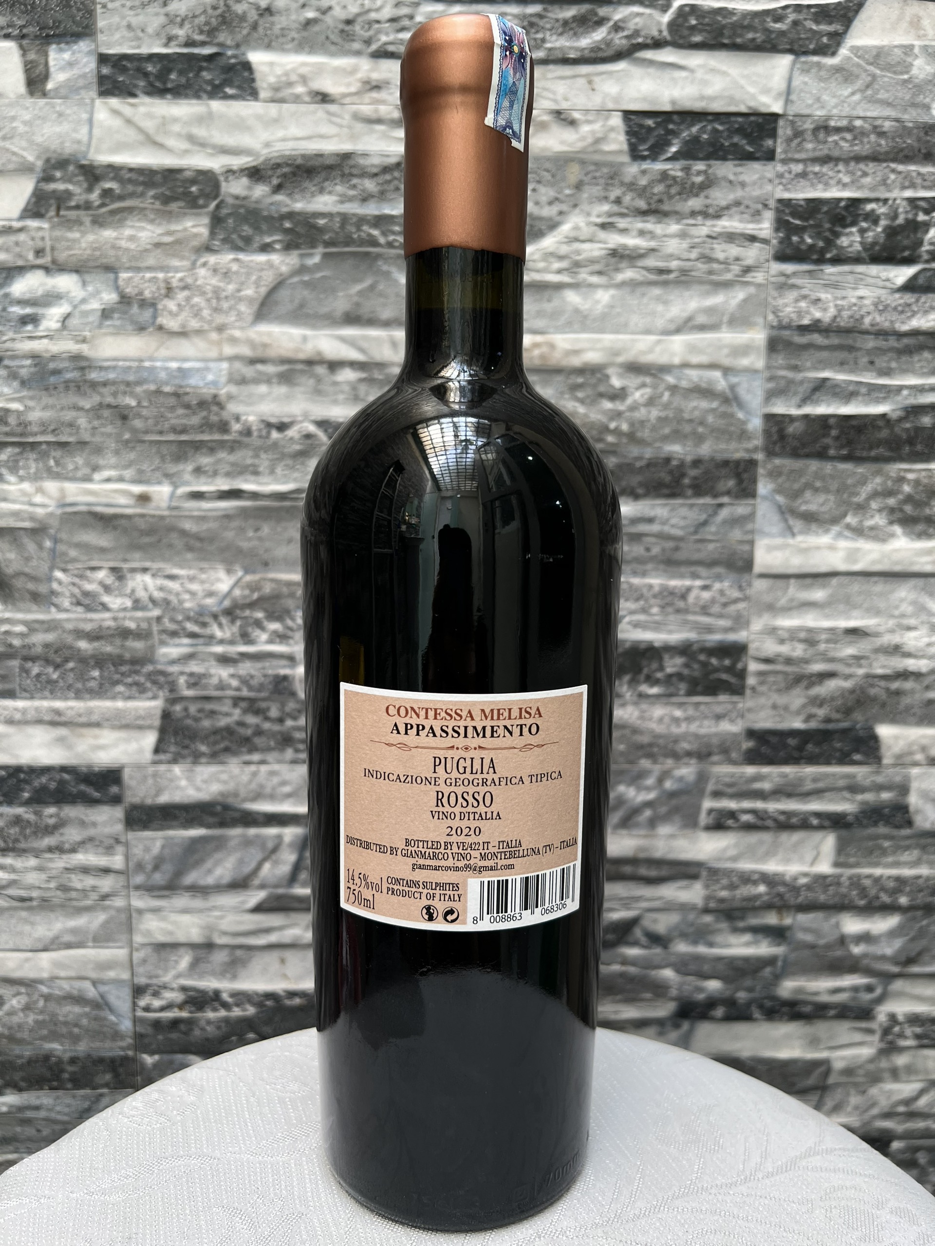 Rượu Vang Đỏ Contessa Melisa Appassimento Puglia 750ml 14.5% vol