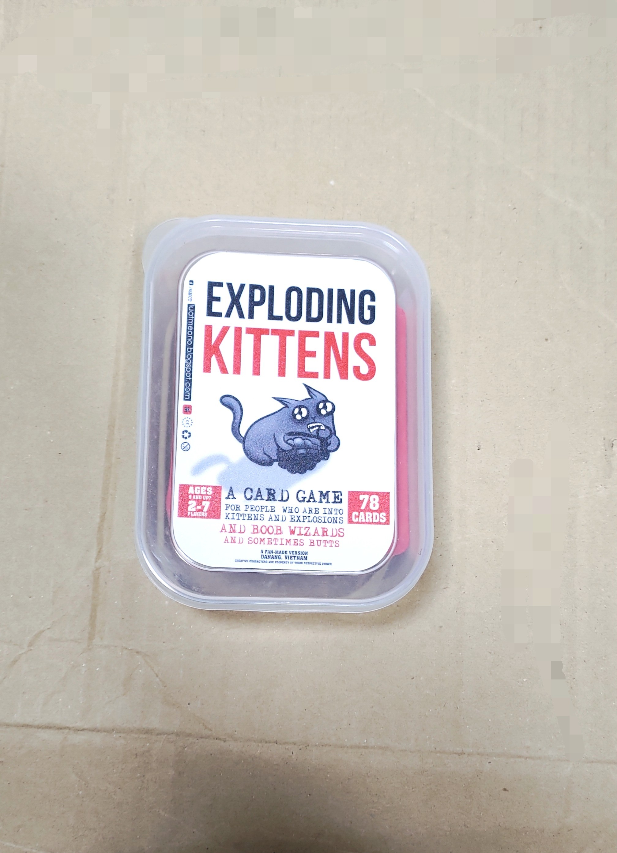 Mèo Nổ Bạc - Exploding Kittens Silver Phiên bản nâng cấp 78 lá - Bản Song Ngữ Anh - Việt ( Có tiếng việt đi kèm)