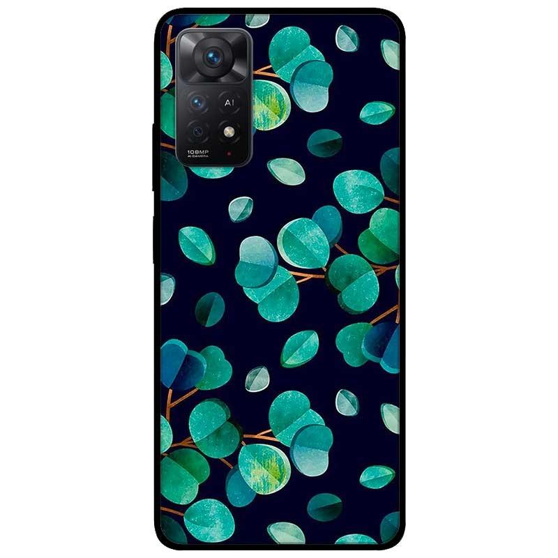 Ốp lưng dành cho Xiaomi Redmi Note 11 Pro 5G - Hoạ Tiết Lá Cây Nền Đen