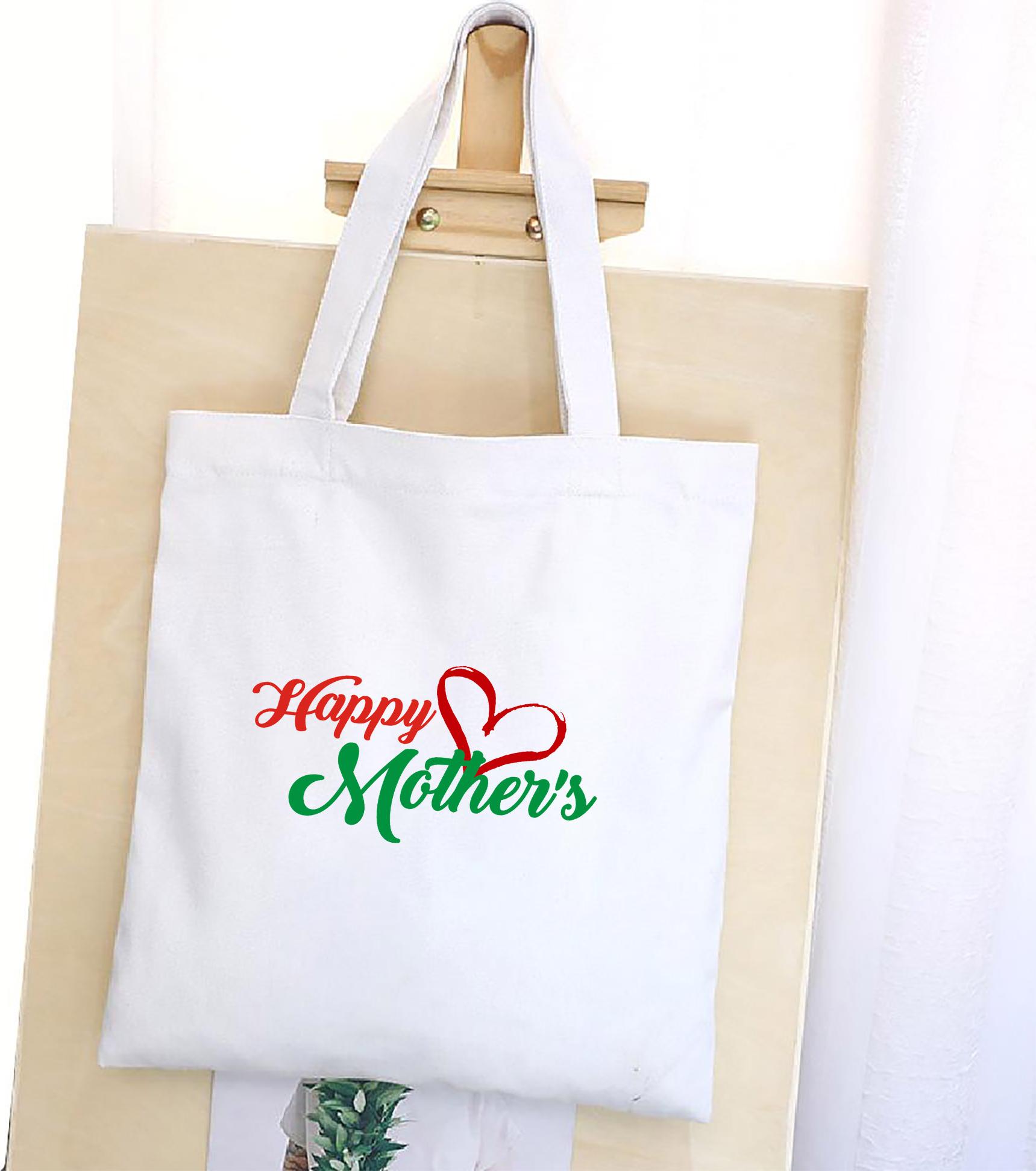 Túi Vải Đeo Vai Tote Bag In Hình Happy Mother Day , Ngày Của Mẹ - Mẫu020