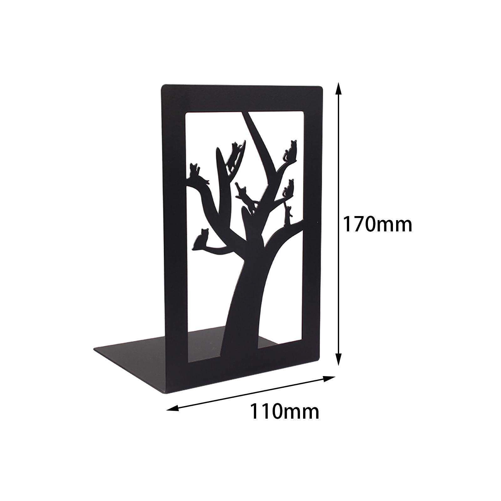Decorative Bookends Book Shelf Holder Heavy Duty Anti Slip Book Stoppers Metal Book Ends for Shelves School Library Magazines
