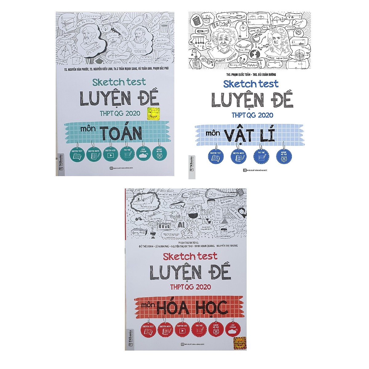 Combo Sketch Test Luyện Đề THPT QG 2020 khối A: Toán, Vật Lý, Hóa kèm đề thi thử cập nhật mới nhất