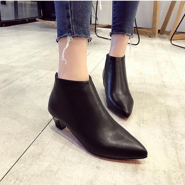 99K TOÀN QUỐC_Giày boots da phong cách Hàn Quốc cao cấp