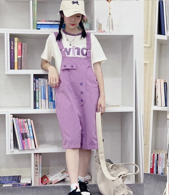 Set yếm bé gái rời cộc tay size đại 8-16 tuổi in chữ WHOT vải cao cấp kiểu dáng khỏe khoắn thời trang