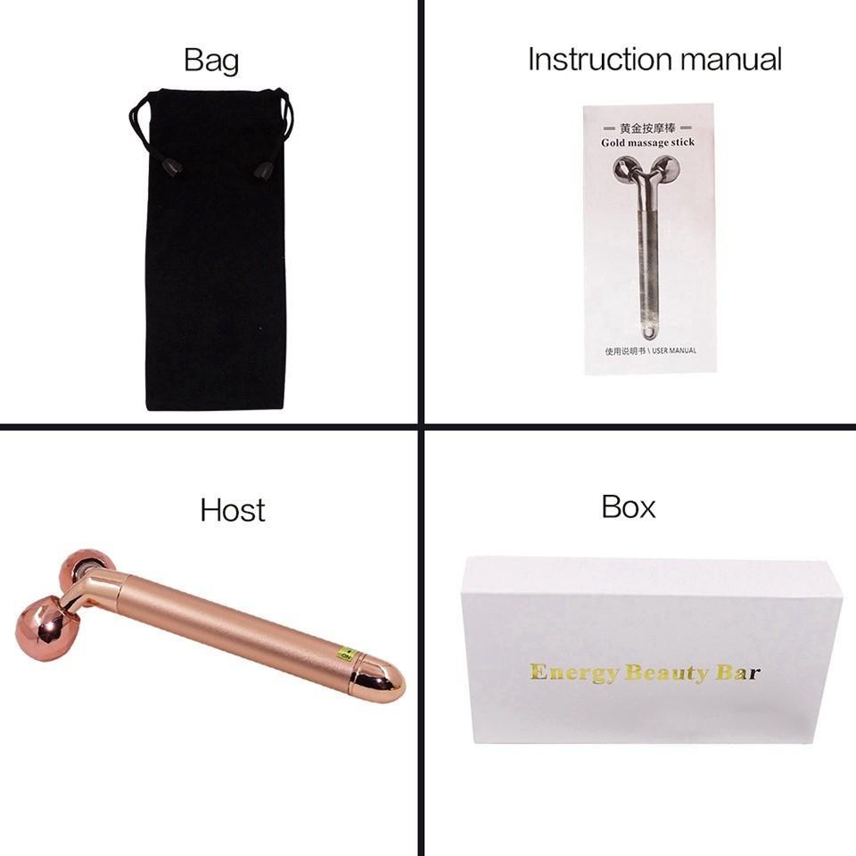 Máy Massage Mặt Nâng Cơ, Con Lăn Điện Giúp Massage Làm Thon Gọn Khuôn Mặt 3D (Có Hàng Sẵn) (Tùy Chọn Màu)