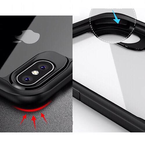 Ốp lưng cho iPhone X hiệu Ipaky chống sốc / TPU mềm viền màu / PC cứng trong suốt - Hàng nhập khẩu
