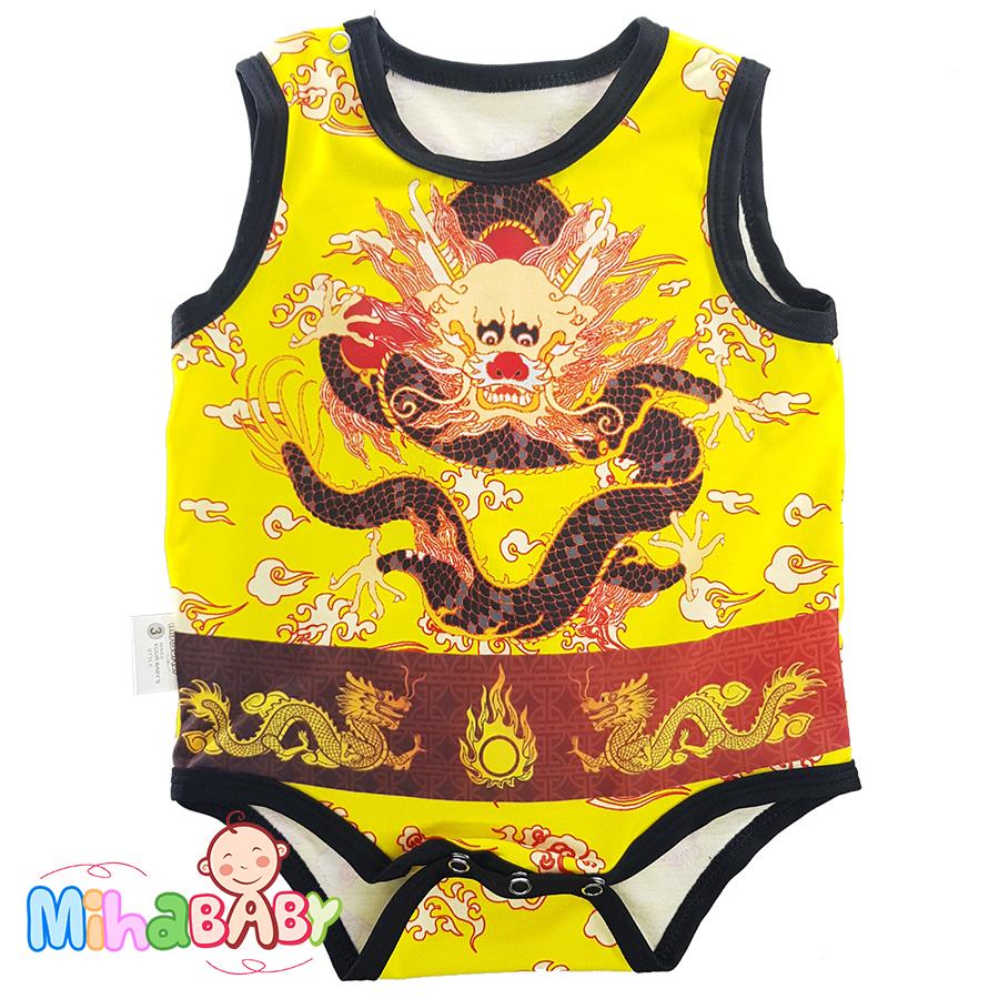 Bộ Bodysuit Tết Cho Bé Hình Vua Rồng Vàng - Mihababy - BDS_VUA