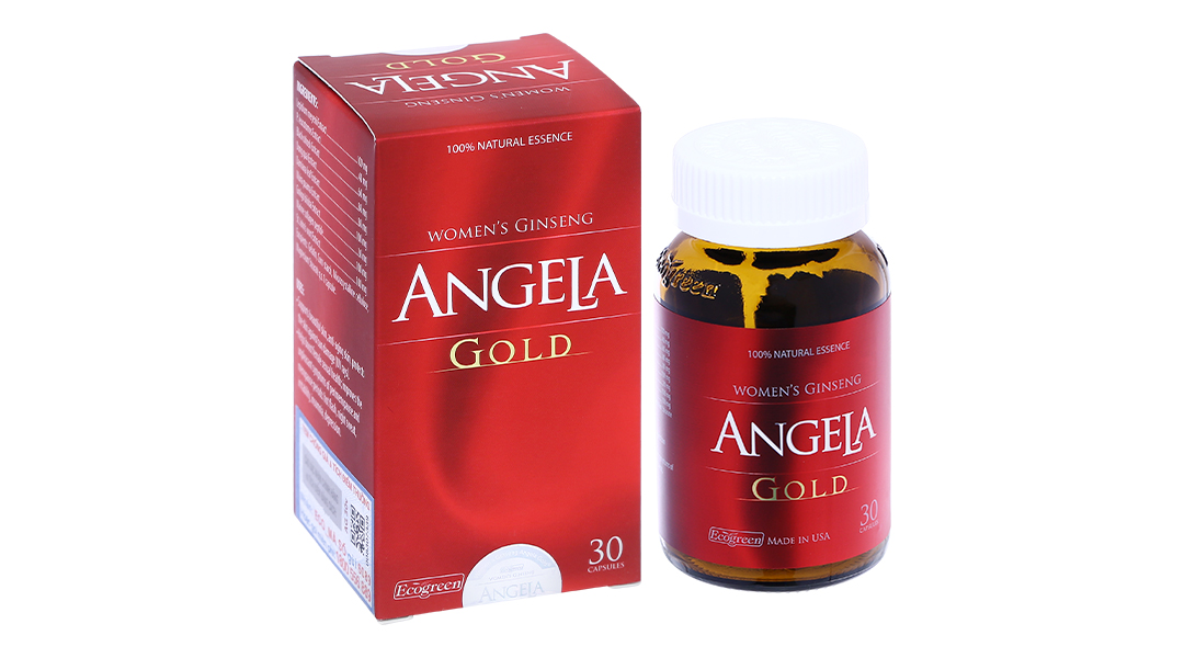 Viên uống ANGELA GOLD -Tăng cường sức khoẻ, sắc đẹp và sinh lý phái nữ hộp 30 Viên không chứa thành phần mầm đậu nành