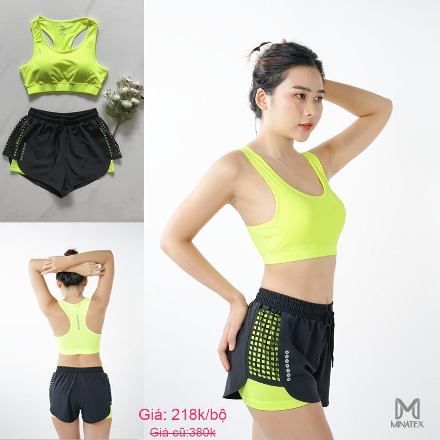 Bộ thể thao nữ, bộ tập gym, earobic siêu yêu Minatex