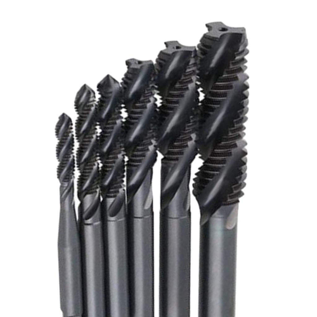 Woodworking Hole Bit HSS Screw Hand Tap Spiral Screw Thread Drill Bit - 5pcs