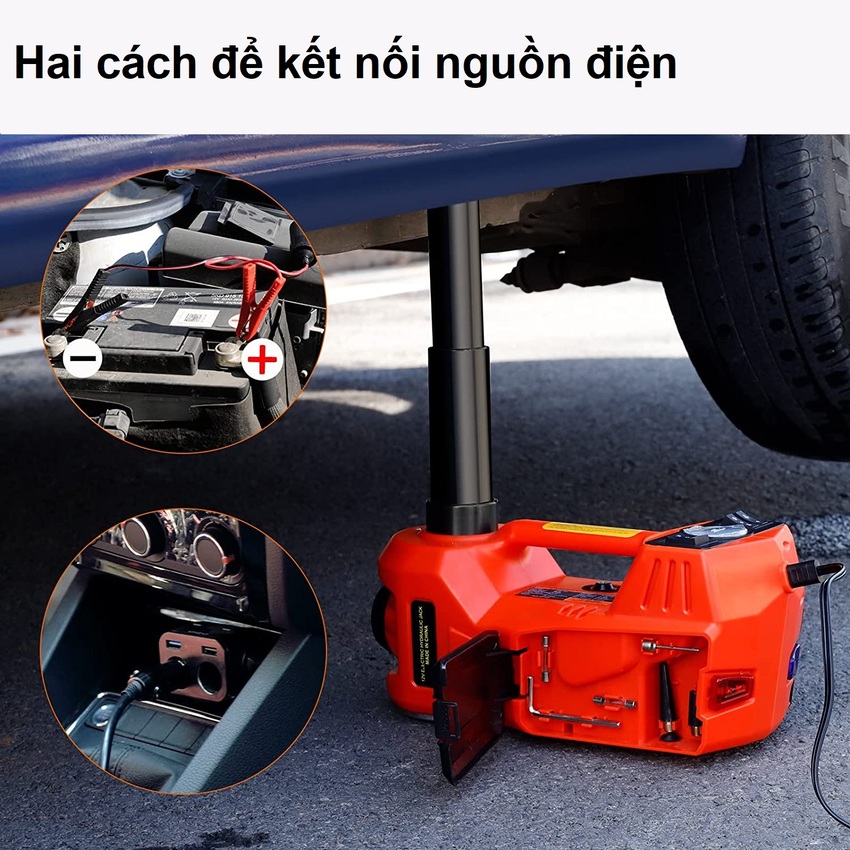 Bộ nâng kích gầm điện, kiêm máy bơm lốp và máy siết ốc ô tô đa năng 3 trong 1 ROGTZ TY-003 - Hàng chính hãng, bảo hành 24 tháng