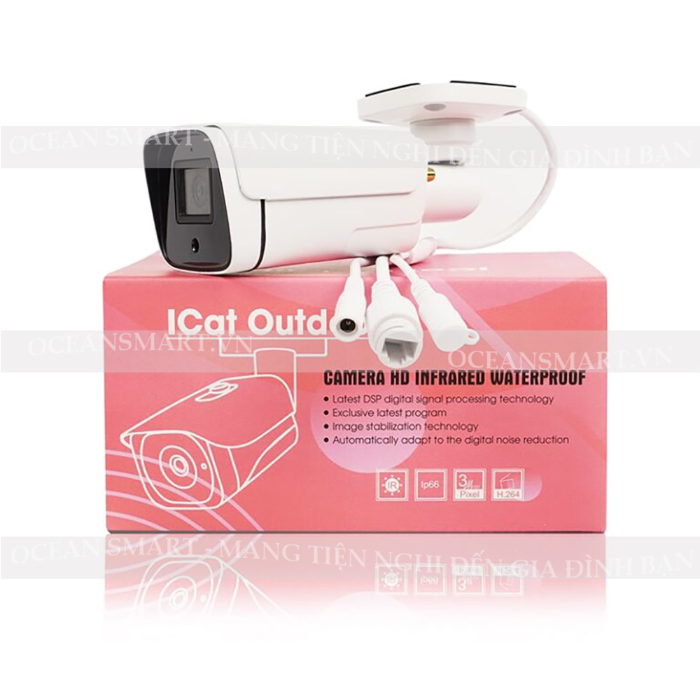 Camera Thông Minh Độ Phân Giải Cao Wifi ICat Outdoor - CMRICOUT - HÀNG CHÍNH HÃNG