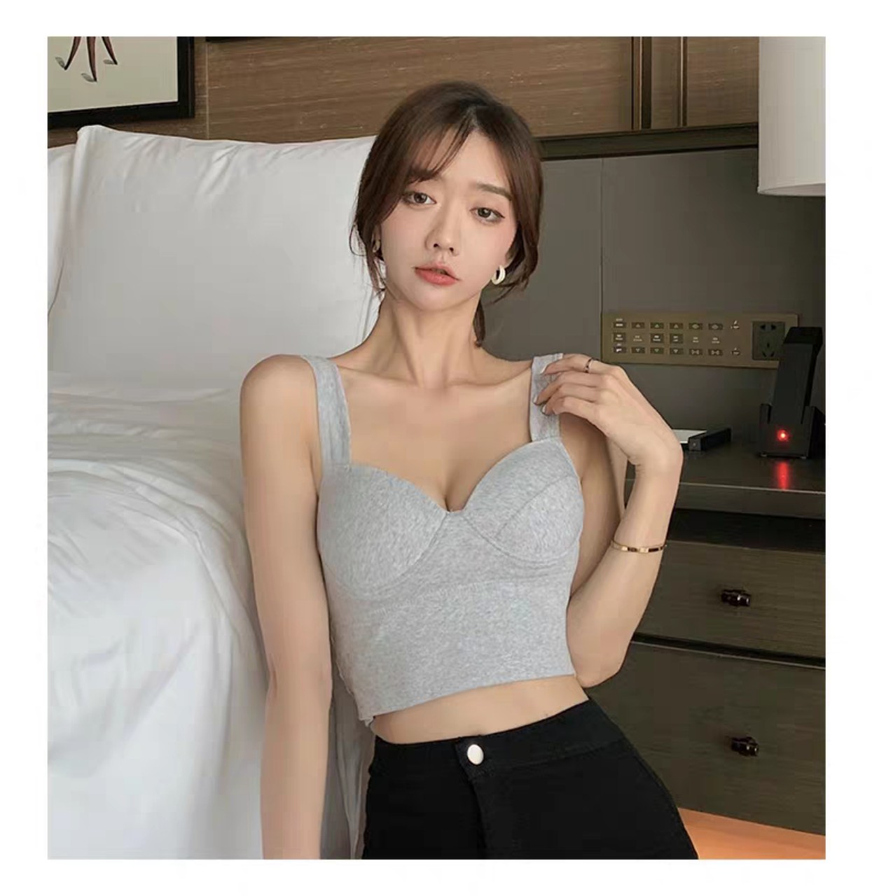 Áo Bra nữ cup ngực gợi cảm chất cotton mềm mại 667