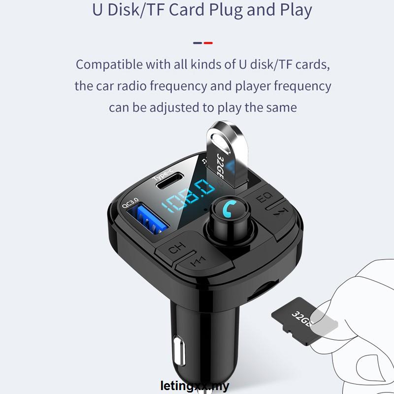 Thiết Bị Truyền Tín Hiệu Fm Bluetooth Không Dây Hỗ Trợ Thẻ Nhớ Tf Cho Xe Hơi