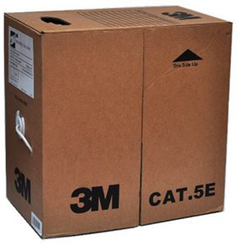 Thùng cáp mạng CAT5E UTP PVC 305m màu trắng 3M - Hàng nhập khẩu