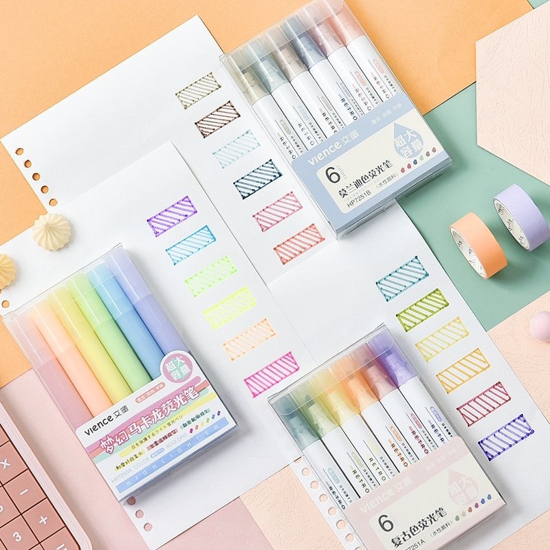 Bút đánh dấu highlight, bút nhớ dòng dạ quang nhiều màu