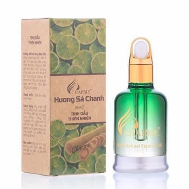 Combo Tinh Dầu Thiên Nhiên Charme Hương Sả Chanh + Đèn Xông (Màu ngẫu nhiên)