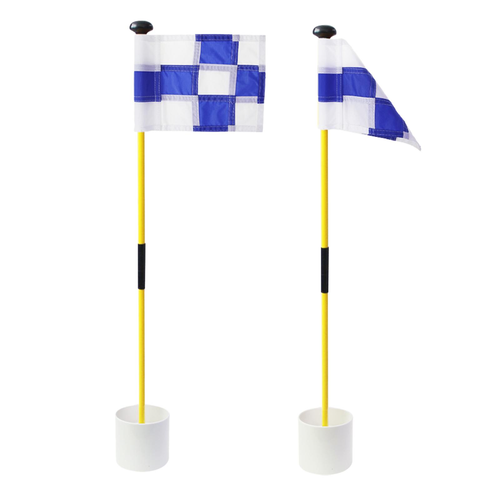 Backyard Practice Golf Hole Pole Flag Cup Stick Folding Putting Flagstick
