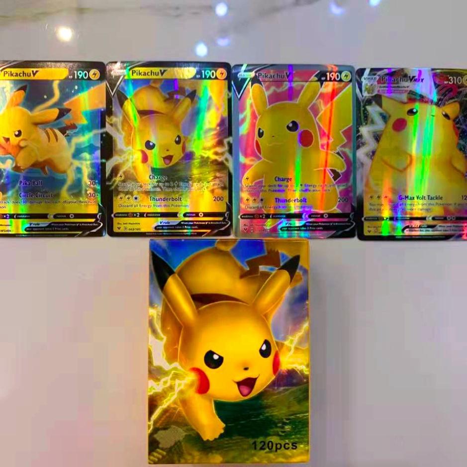 Bộ 100 thẻ bài Pokemon gồm 80 thẻ EX và 20 thẻ GX in ấn hình các lá bài lịch sử một thời siêu hiếm