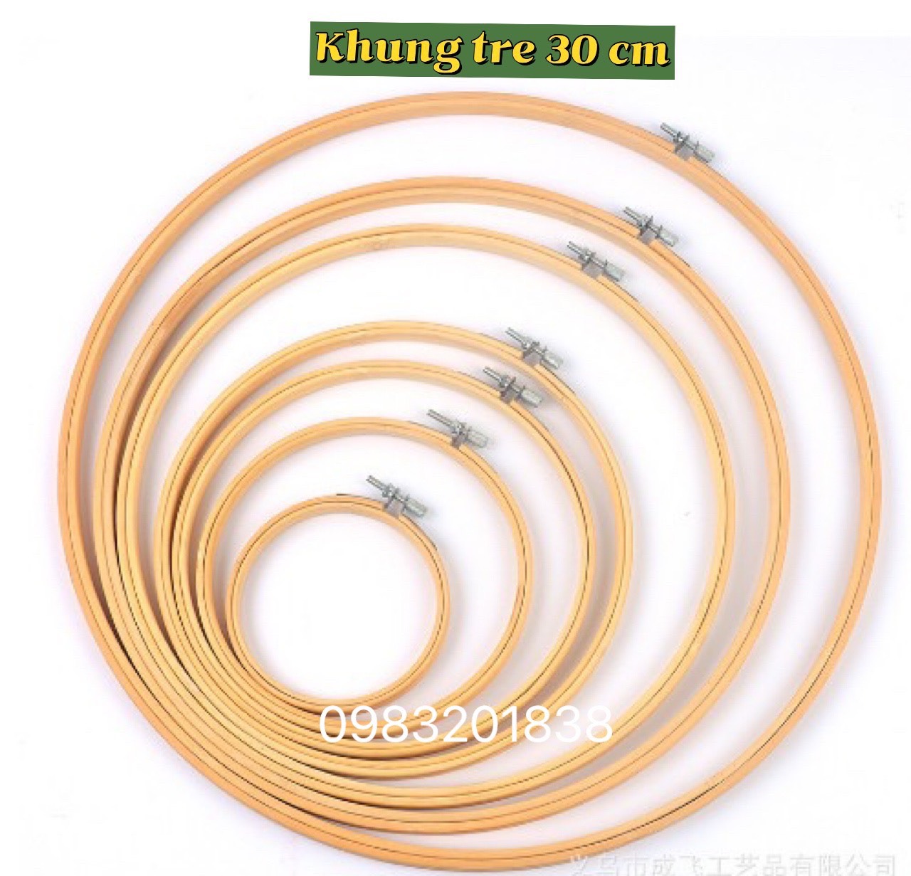 Khung tròn thêu tranh chữ thập