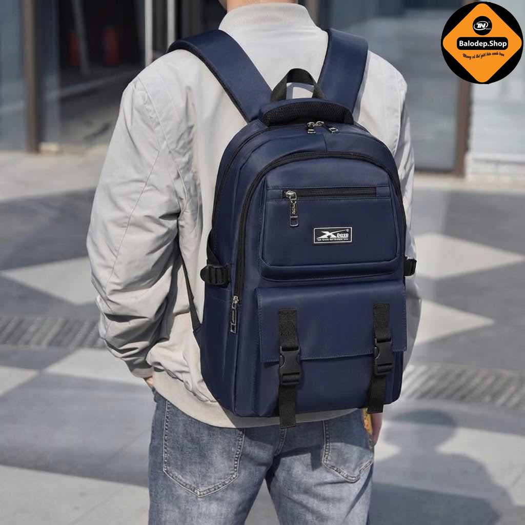 Balo Trung Học Đựng Laptop 15.6 Inch Chống Nước Xbags Dark Blue Cao Cấp Hiện Đại, Trẻ Trung, Cá Tính XB3202! - 4