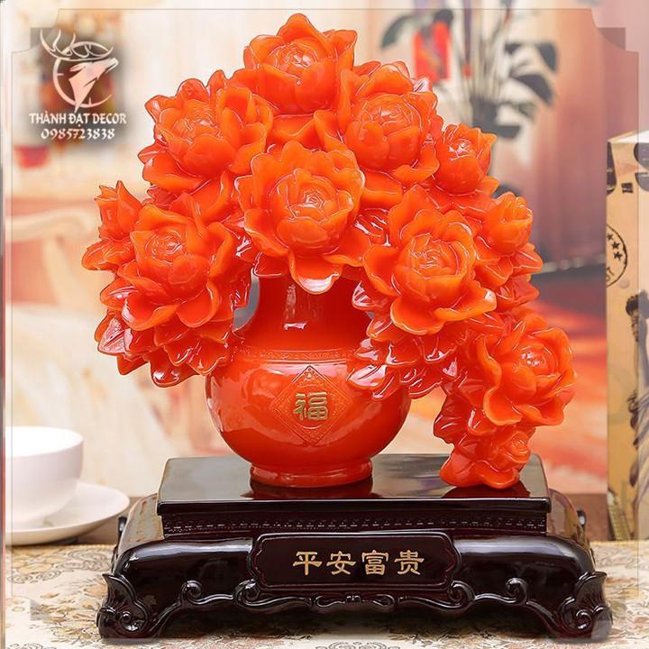Tượng Hoa Mẫu Đơn Phong Thuỷ , Quà Tặng Tân Gia Khai Trương Sinh Nhật