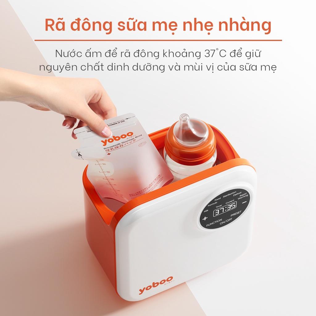 Máy hâm nóng sữa đôi điện tử Yoboo YB-0042 có 6 chức năng, điều khiển cảm ứng, hẹn giờ trước - Hàng chính hãng