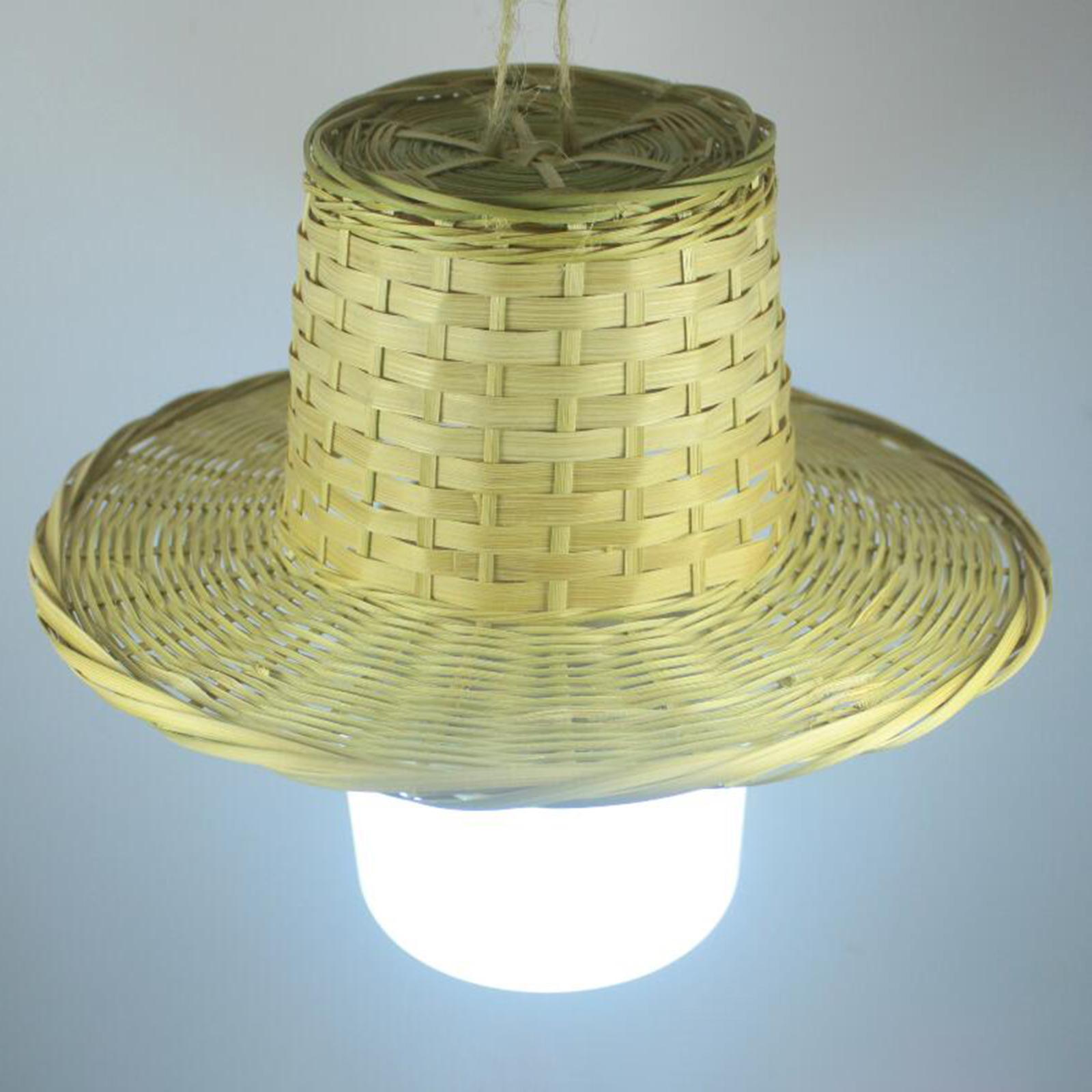 Pendant Lamp Shade Ceiling Pendant Fixture Handmade Weave Round Ceiling Light Cover ,Bamboo Woven Lampshade for Bedroom Restaurant ,Home