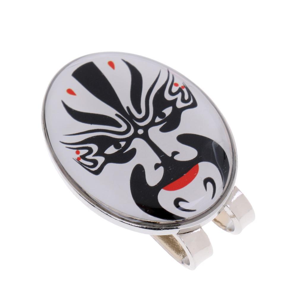 Opera  Alloy Golf Ball Marker with  Hat Clip Golfer Gift Golf Accessories  - 4 Colors