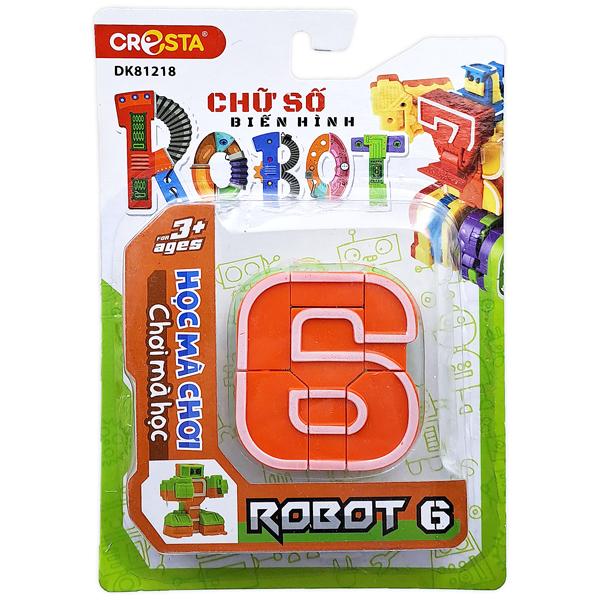 Đồ Chơi Lắp Ráp Biến Hình Robot Chữ Số 6 - Cresta DK81218