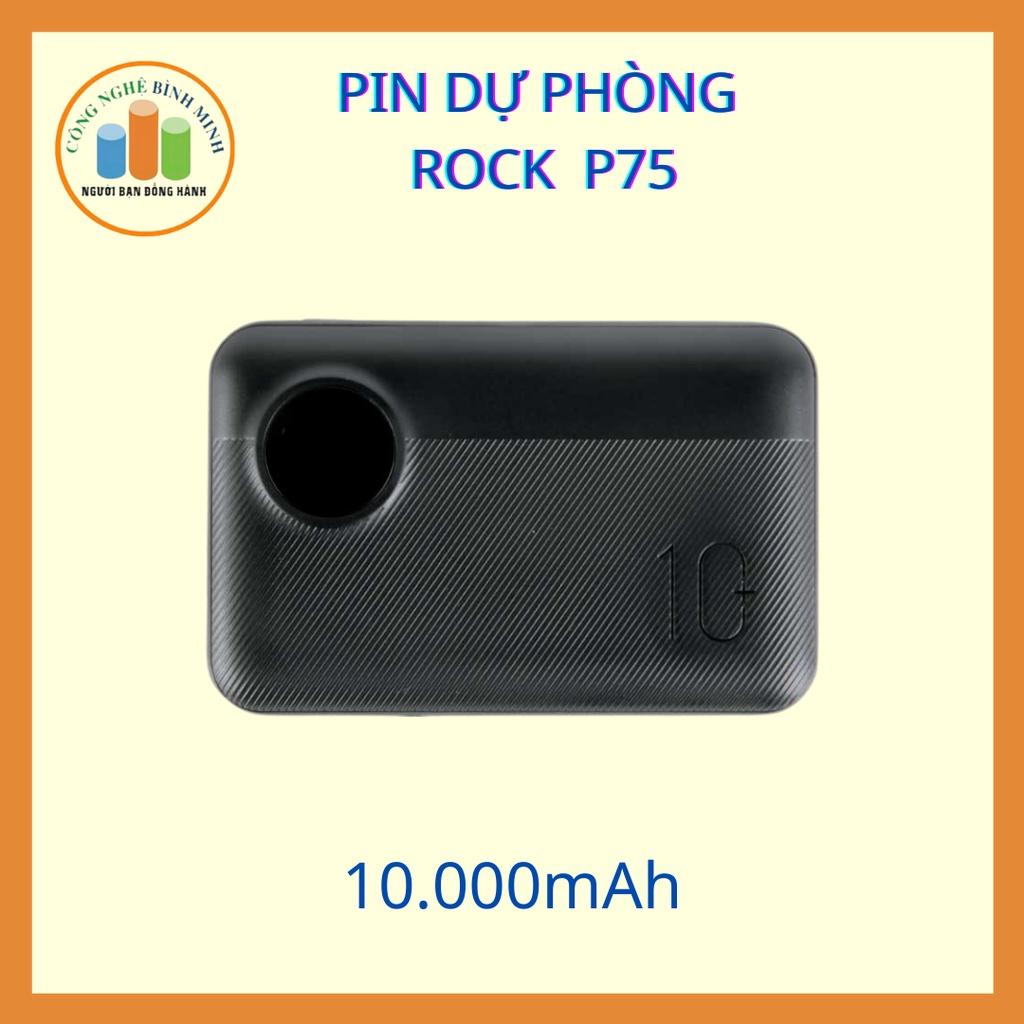 sạc dự phòng ROCK p75 10.000mAh - Hàng chính hãng