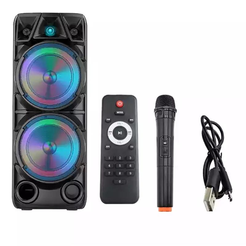 Loa Bluetooth không dây công suất cao 80W Loa siêu trầm di động Square Dance ngoài trời Hệ thống âm thanh nổi âm thanh vòm 360° với TF AUX Màu sắc: ZQS8210