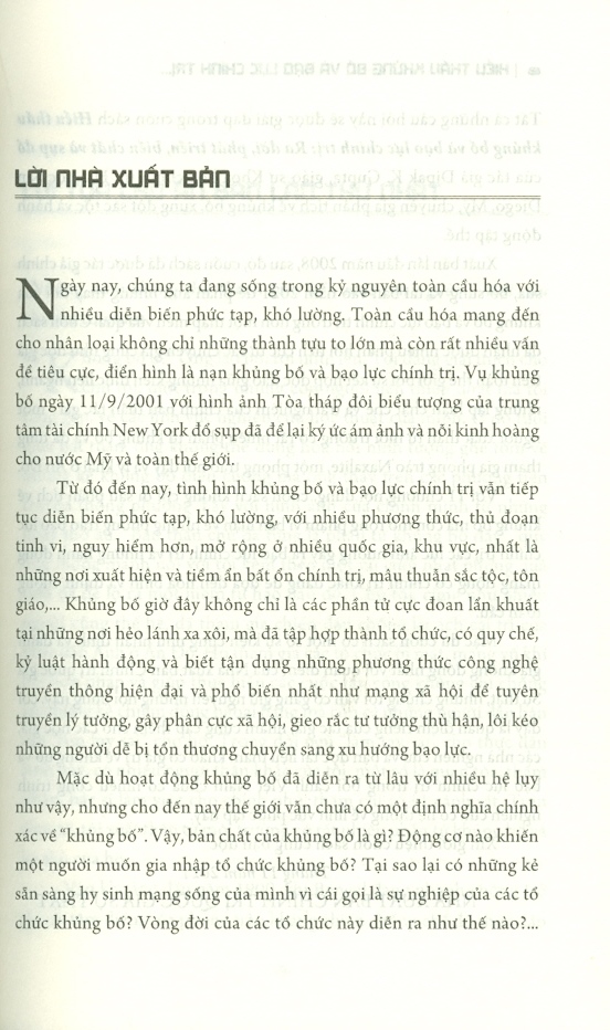 Hiểu Thấu Khủng Bố Và Bạo Lực Chính Trị - Ra Đời, Phát Triển, Biến Chất Và Sụp Đổ (Sách tham khảo)