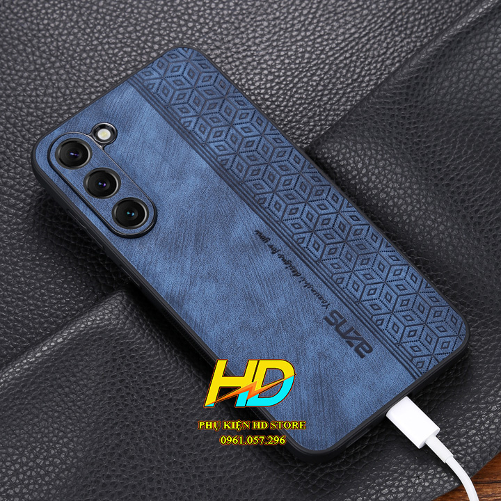 Ốp Lưng Da Dành Cho Samsung Galaxy A54 5G Chính Hãng AZNS , Ốp lưng thiết kế vân nổi, Chống Sốc, Khoét Lỗ bảo vệ camera - Hàng Nhập Khẩu